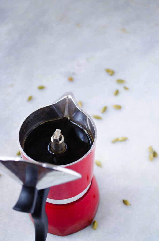 Coffee prepared in a Moka Pot