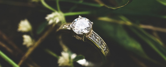 Rustic Engagement Ring Shot